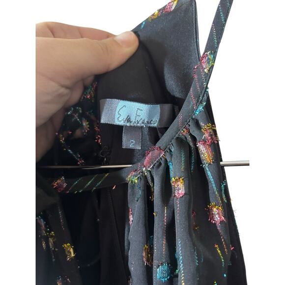 Anthropologie Eva Franco Edita Halter Jumpsuit Sz 2 Multi Metallic $188 Party - Picture 5 of 8